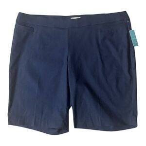 Kate & Sam Pull On Shorts Bermuda Women’s 22 W Stretch Navy Blue